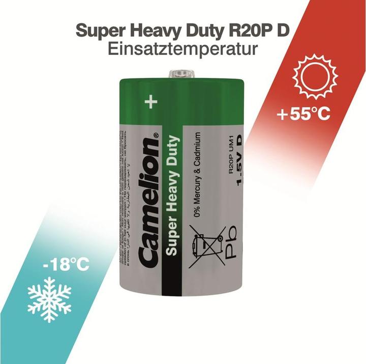 Produktbild Camelion Mono R20 (2 Stk., D, 8000 mAh)