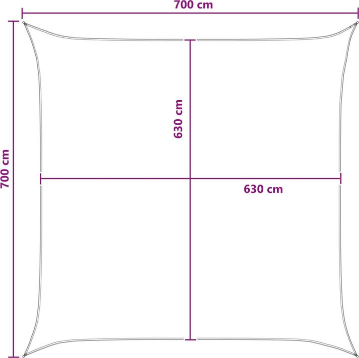 Produktbild vidaXL Sonnensegel (700 x 700 cm)