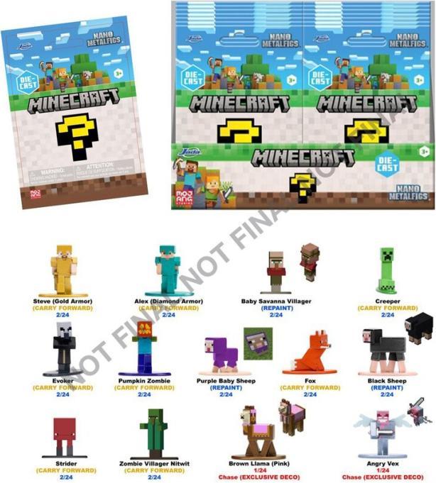 Produktbild Jada Minecraft Blind Pack Nanofigs, 13-sort.