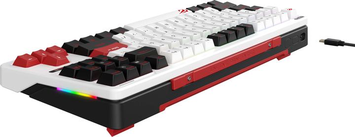 Image du produit Havit - Gaming Keyboard (KB902L) - USB-C, with RGB Lights, 1.8m, 200mA - Black / White / Red (ING. Int., Filaire)