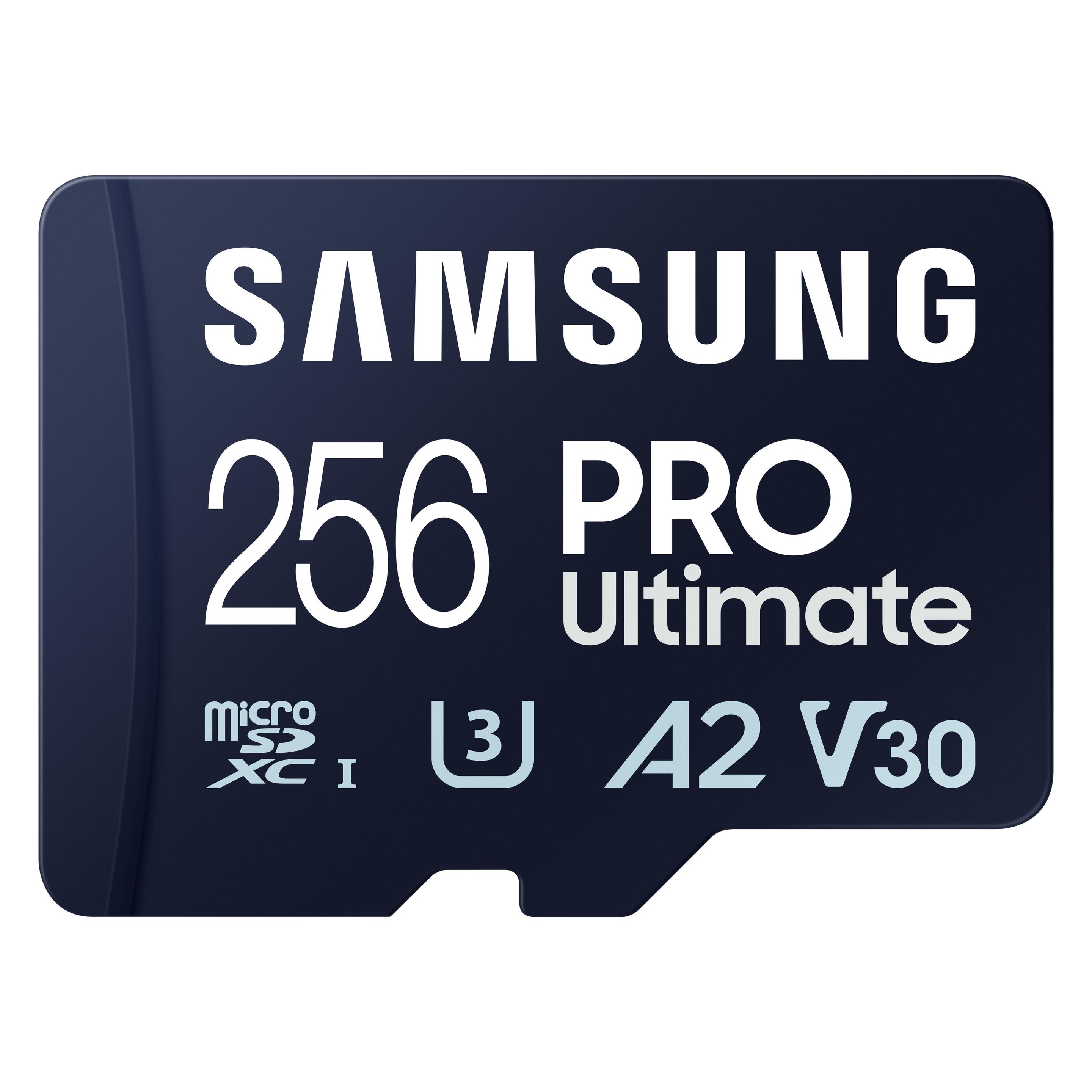 Samsung PRO Ultimate (256 GB, microSDXC, U3, UHS-I), Speicherkarte, Blau