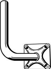 Actual product image Kathrein ZAS 62 wall mount for parabolic antenna (Mirrors + antennas Mounting)