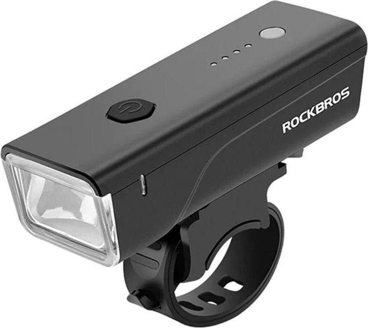 Rockbros 24510003001 front bicycle light 260 lm + USB-C - USB-A cable - black (260 lm, 260 lm)