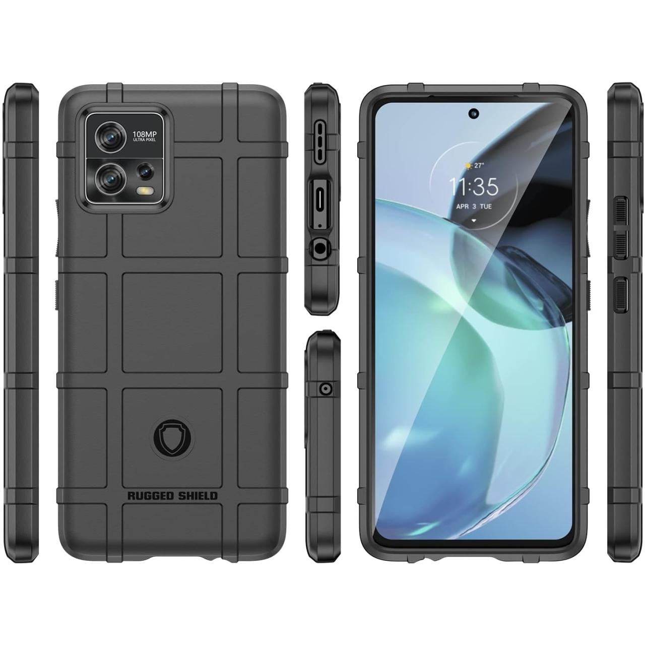 Thumbnail - Screenguard Motorola Moto G72 Rugged Shield Hülle (Motorola Moto G72), Smartphone Hülle, Schwarz