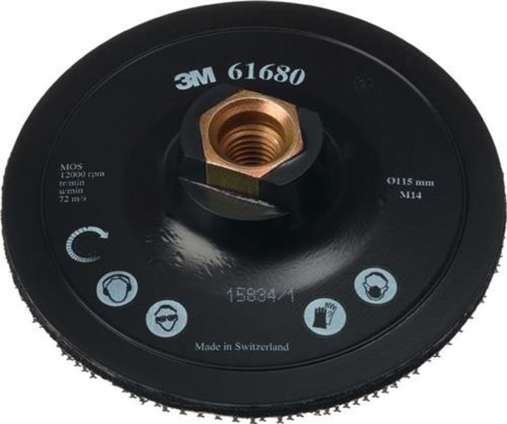 Actual product image 3M CENTRE PIN BACK-UP PAD 115mm M14