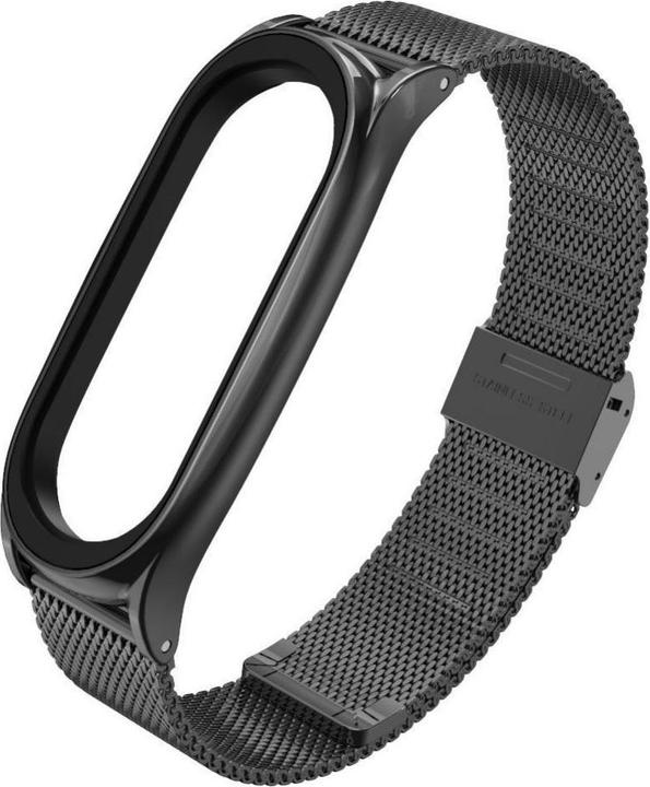 Actual product image Tech Smart bracelet Xiaomi Mi Smart Band 5/6 strap, Black (Stainless steel)