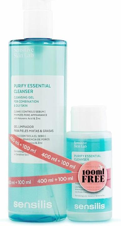 Sensilis Purify Essential Cleansing Gel 400ml - 2er-Pack (Reinigungsgel, 800 ml)