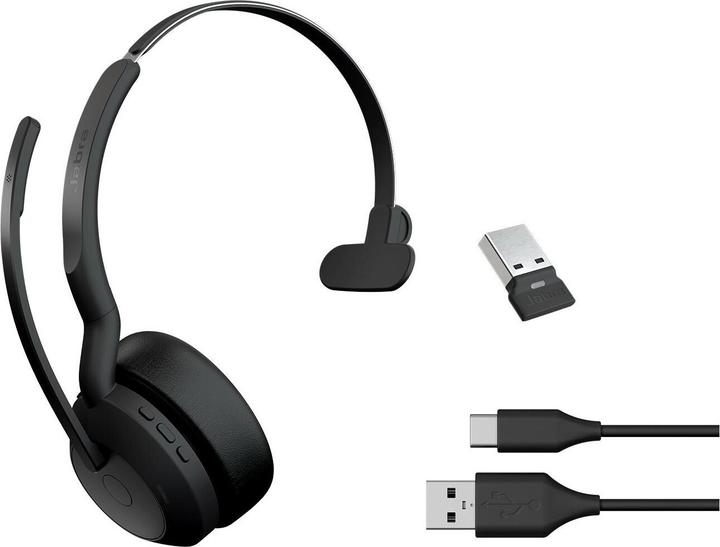 Actual product image Jabra Evolve2 55 UC Mono USBA (Wireless, USB-A, Microsoft teams)