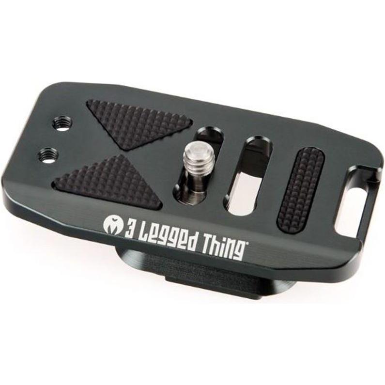 3 Legged Thing 70mm Base Plate with screen slope and strap connector. Compatible with PEAK DESIGN & Arca Swiss Grij (Sta...