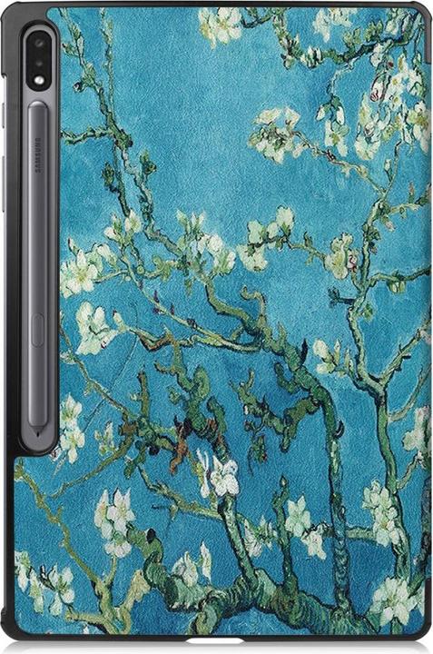 Actual product image Cover-Discount Galaxy Tab S7+ (12.4) - Tri-fold Smart Case Flowers (Galaxy Tab S7 FE)