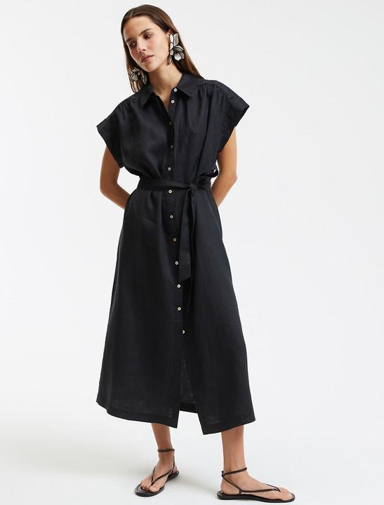 Produktbild La Redoute Collections Leinenkleid mit kurzen Ärmeln Signature Heloïse (S)