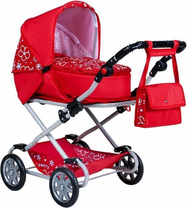 Produktbild New Baby Neu Baby Monika rot 2in1 Kinderwagen für Puppen