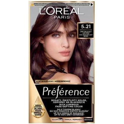 L'Oréal Paris, Haarfarbe, L'Oreal Preference Haarfarbe 521 Hellbraun (Hellbraun)