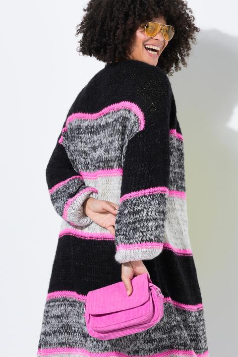Produktbild Angel of Style Strickjacke, lang, Neonstreifen, offene Form (54)