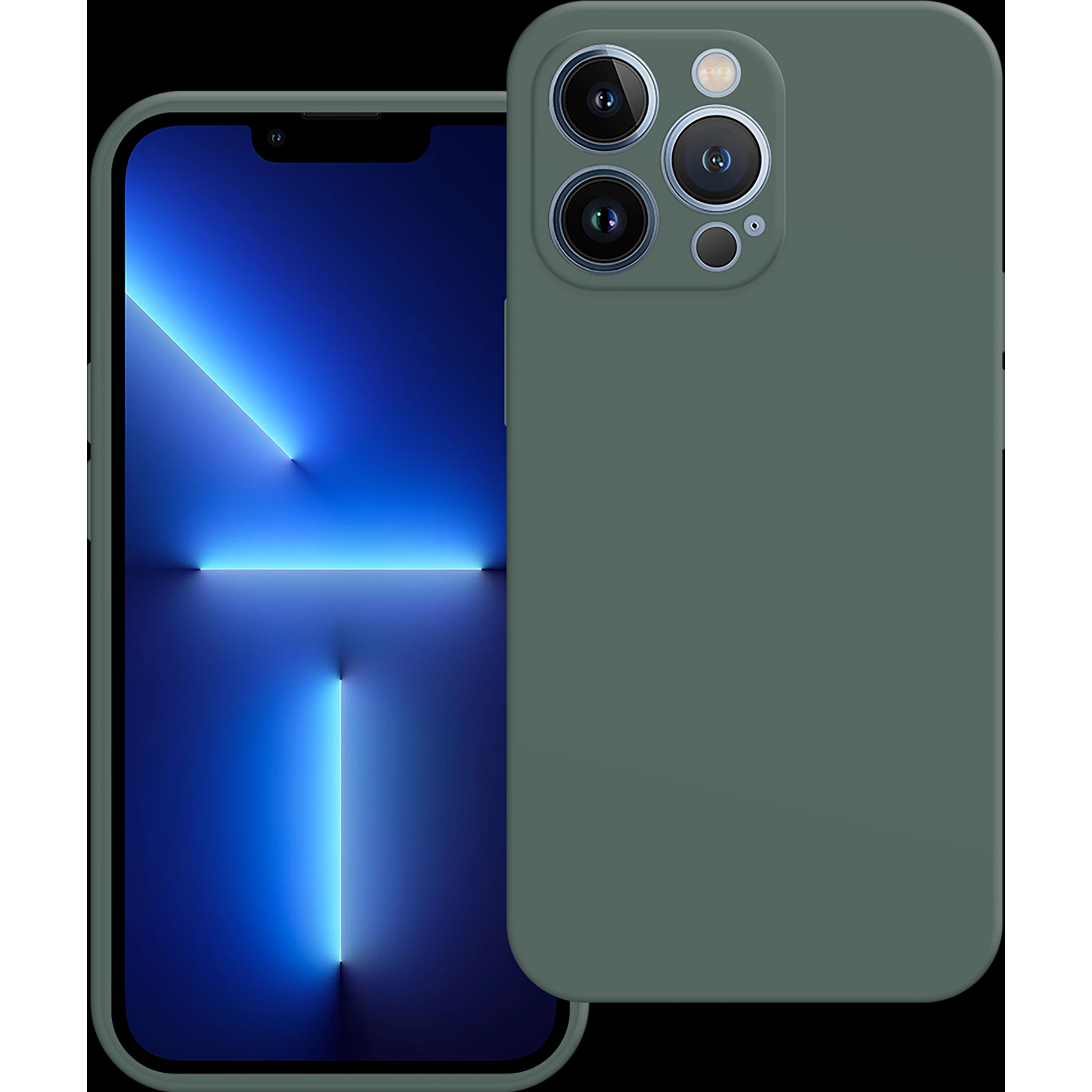 Cazy Silikon Hülle Kompatibel mit iPhone 13 Pro - Soft TPU Schutz - (Apple iPhone 13 Pro), Smartphone Hülle, Grün