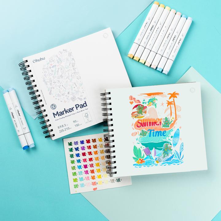 Image du produit Ohuhu Carnet de croquis d'art (22,5 x 21 cm, Blanc)