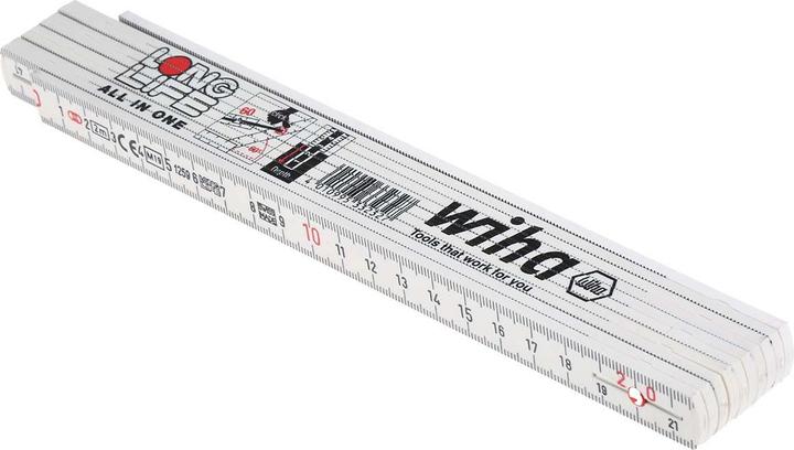 Actual product image Wiha 2m polyamide metre ALL IN ONE (2 m)