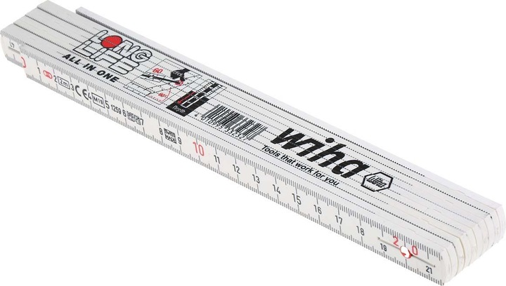 Actual product image Wiha Folding rule 2 m plastic longl (cm, mm)