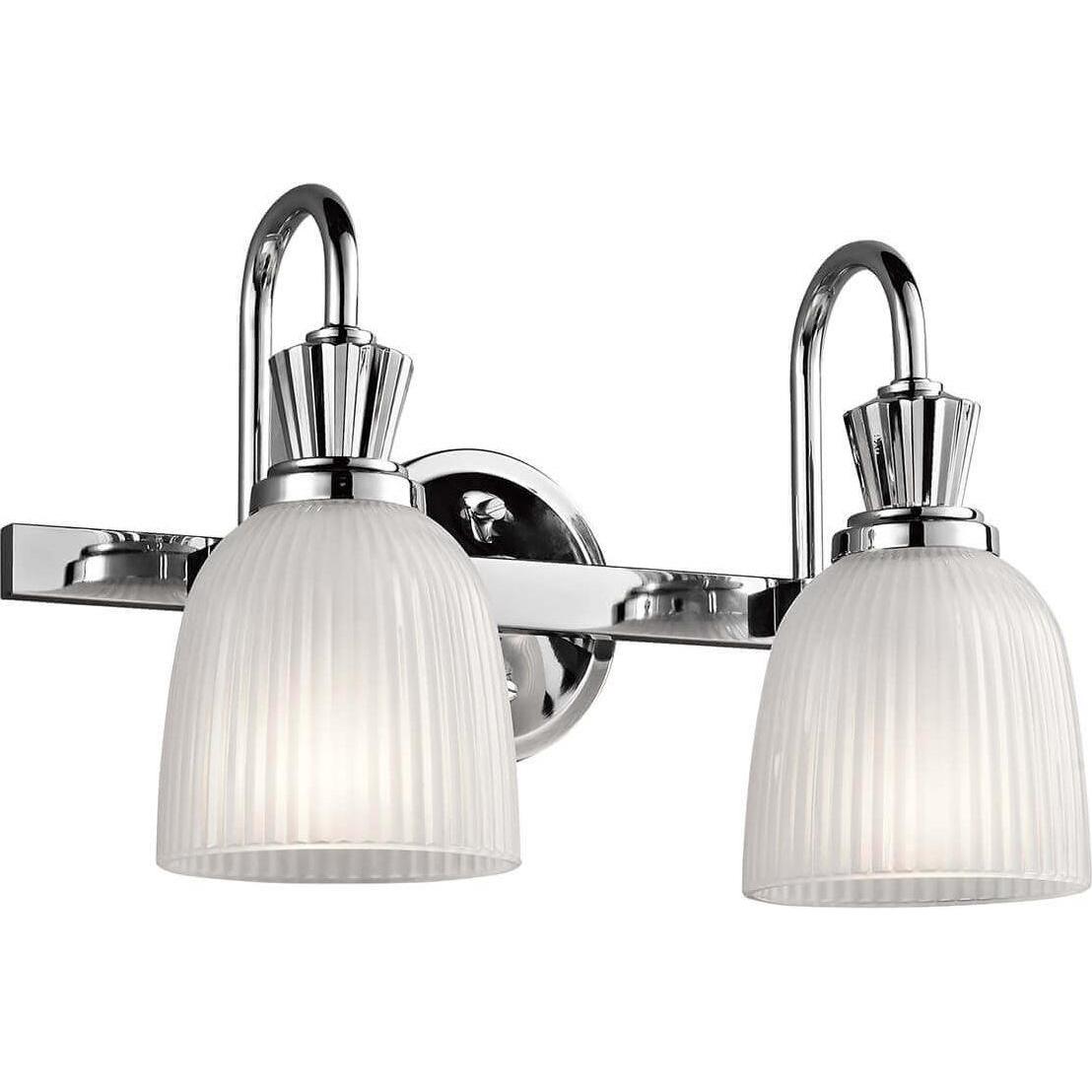 Elstead Lighting, Wandleuchte + Deckenleuchte, Cora LED Wandleuchte G9 2-fach Poliertes Chrom IP44 (640 lm, G9)