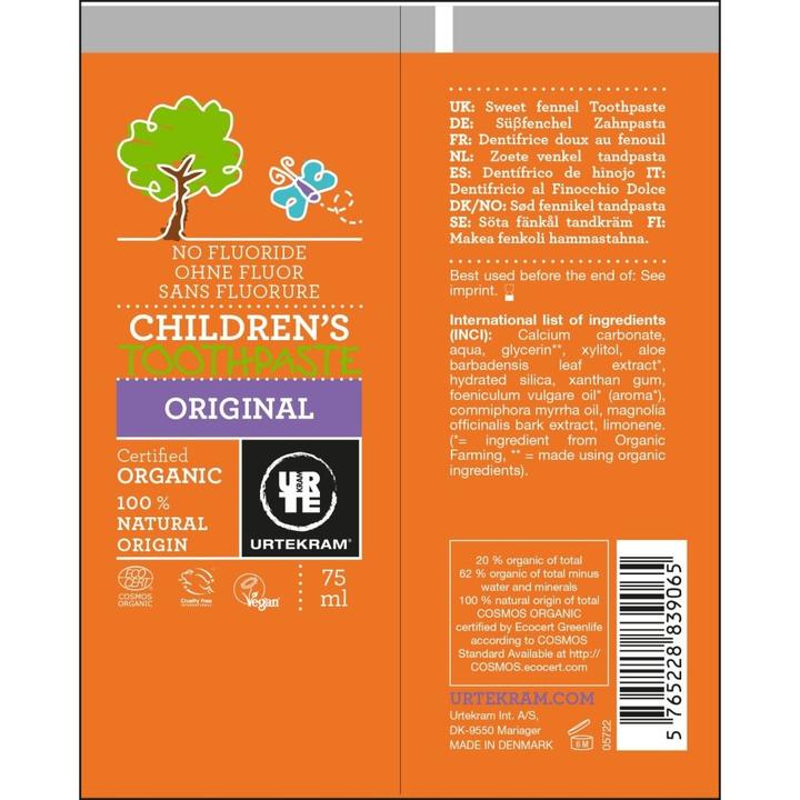 Produktbild Urtekram Zahncreme für Kinder Lakritze 75 ml (75 ml)