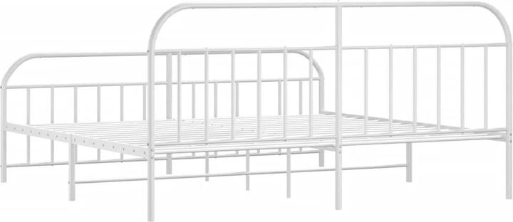 Image du produit VidaXL Bettgestell mit Kopf- und Fussteil Metall Weiss 200x200 (200 x 200 cm)