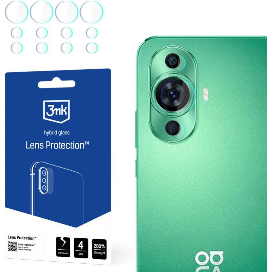 3MK vetro ibrido Protezione per la fotocamera per Huawei Nova 11 (1 pz., Huawei Nova 11i), Pellicola protettiva smartphone
