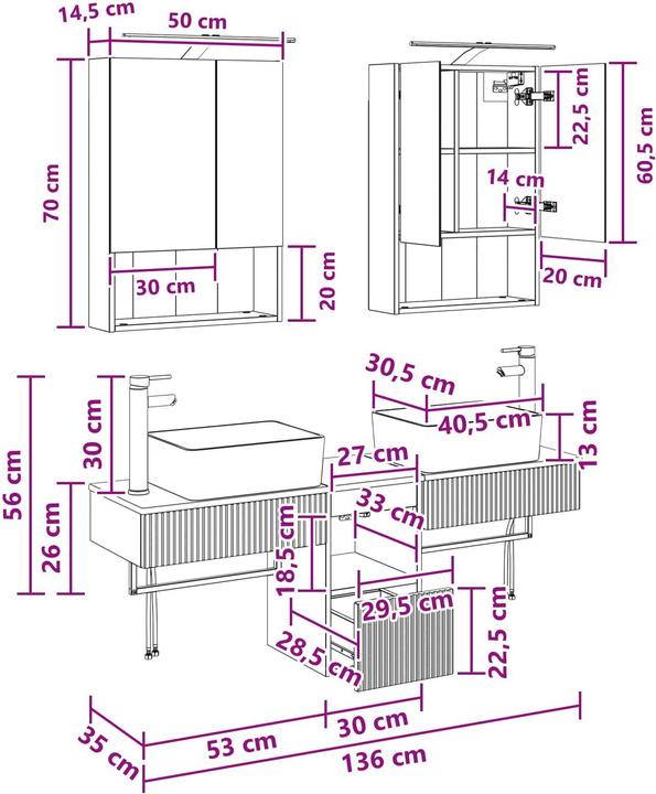 Produktbild vidaXL Badezimmer Set