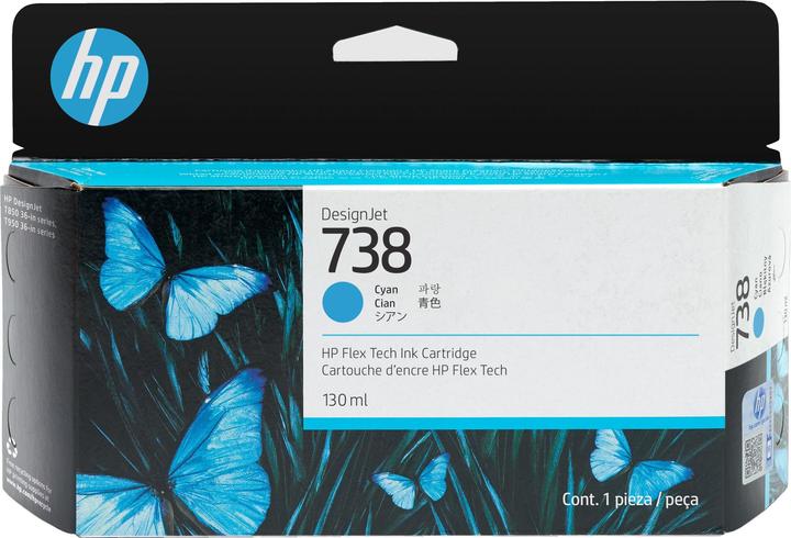 Produktbild HP 738 130-ml Cyan DesignJet Ink Cartridge (C)