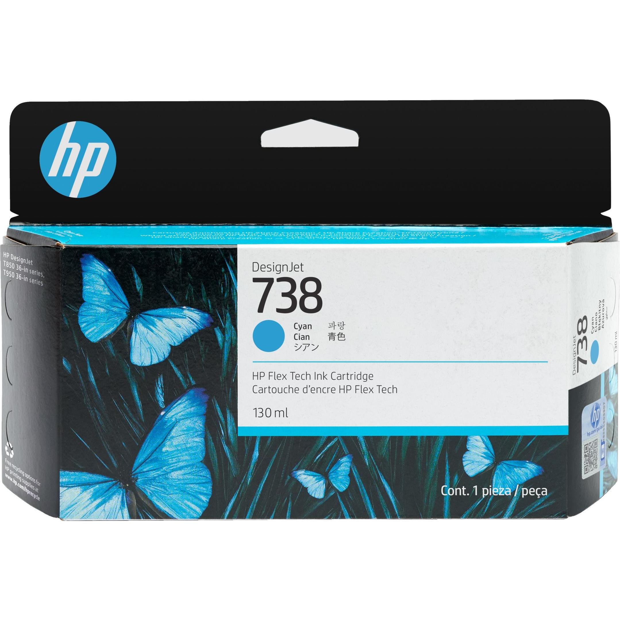 HP, Druckerpatrone, 738 130-ml Cyan DesignJet Ink Cartridge (C)