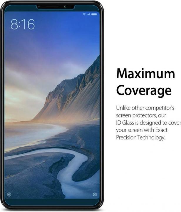 Actual product image Screenguard Xiaomi Mi Max 3 bulletproof glass protective film Case Friendly Design (1 pcs., Mi Max 3)