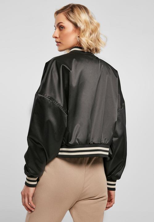 Actual product image Urban Classics Ladies Short Oversized Satin College Jacket (XL)
