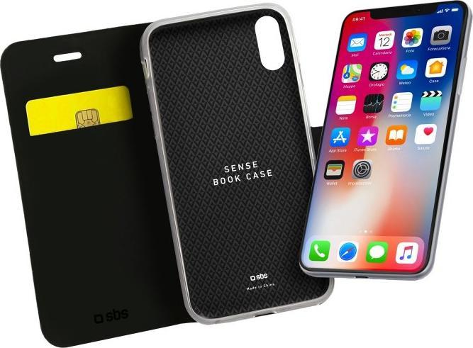 Immagine prodotto SBS Custodia per cellulare Book Sense per iPhone XS/X (Apple iPhone XS, Apple iPhone X)