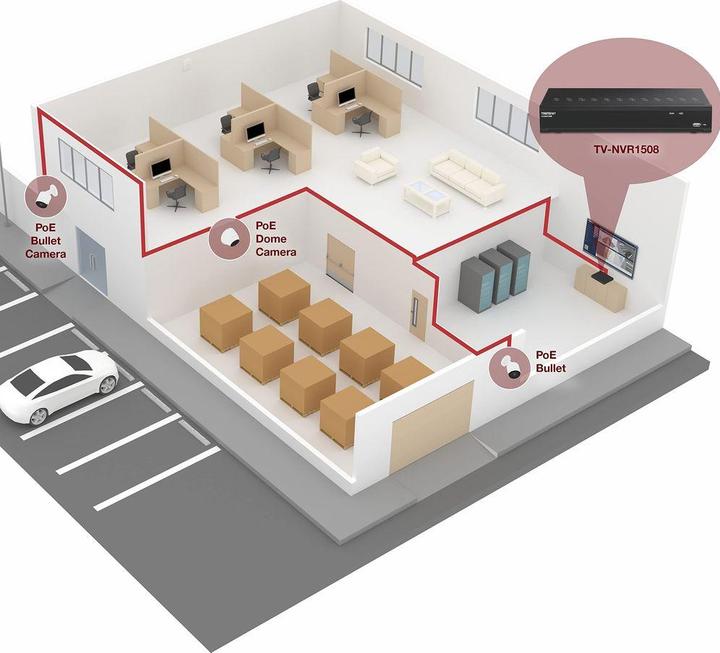 Produktbild Trendnet TV-NVR1508 8 Kanal NVR 4K UHD PoE+ (Netzwerk Videorecorder (NVR))