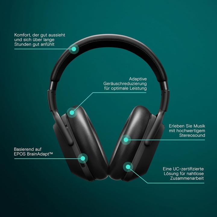 Actual product image EPOS ADAPT 660 USB-C UC + MS STEREO (Cable, Wireless, USB-C, Google Meet, Microsoft teams, Zoom)