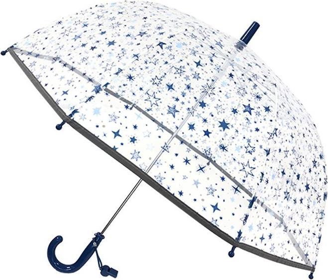 Produktbild CreaDiva Regenschirm transparent Sterne blau
