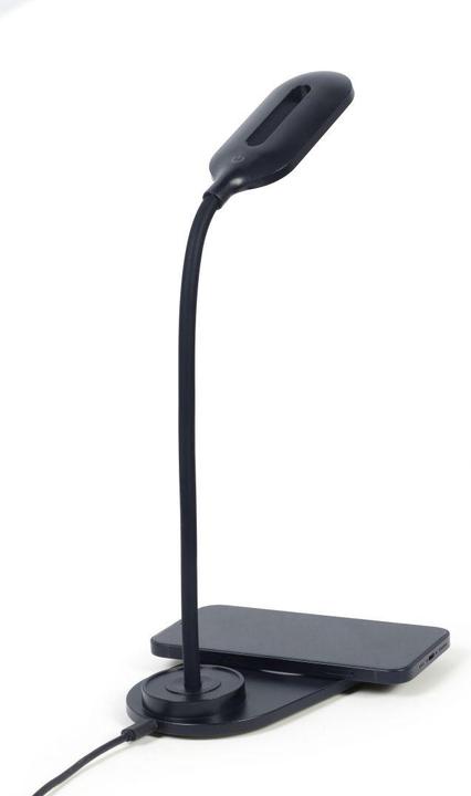 Actual product image Gembird Desk lamp with wireless charger (black + white) (177 lm)