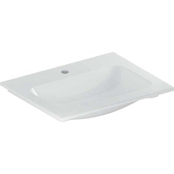 Geberit, Lavandino, iCon lavabo pour meubles, 1 trou pour robinet, sans trop-plein, 600x480mm, 501.843.00.2 (480 mm, 600 mm)