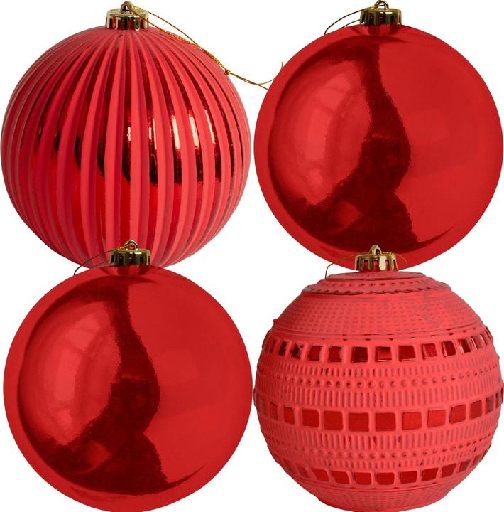 Actual product image H & S Collection Christmas baubles, 4 pcs. (4x)