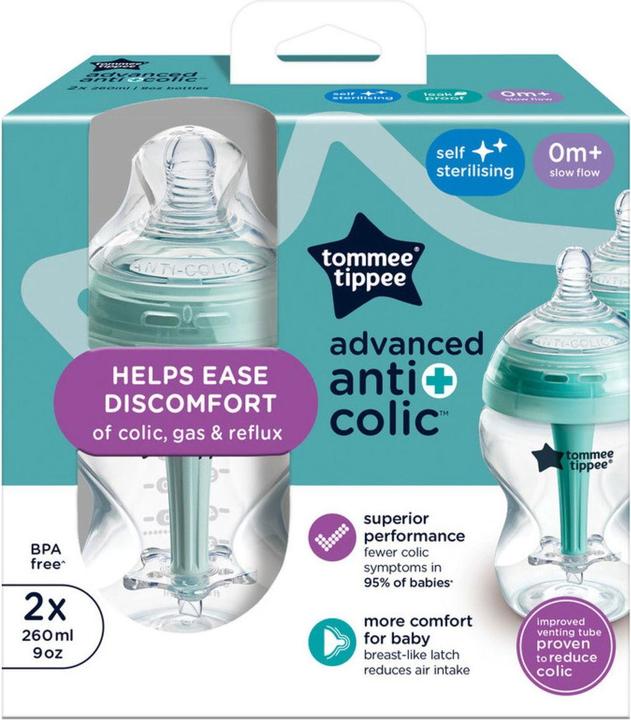 Productafbeelding Tommee Tippee 225252 2 X 260 ML FLES. A/COL ADVANCED (260 ml)
