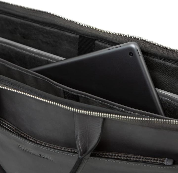 Produktbild Pridesoul Laptoptasche Leder Rate d.grau (12")