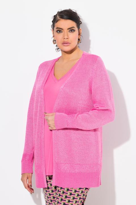 Immagine prodotto Ulla Popken Cardigan aperto con scollo a V e maniche lunghe (42, 44)
