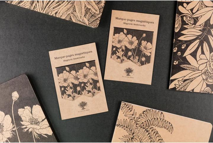 Actual product image Clairefontaine Le Cerisier Blanc, Set mit 2 magnetischen Lesezeichen 10,5x15,5cm -