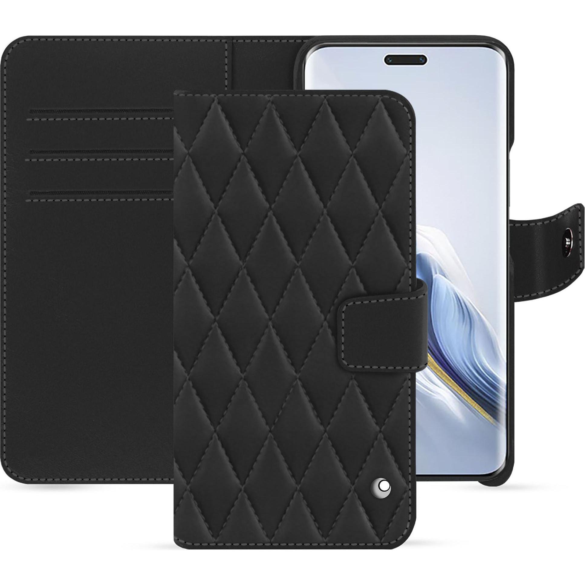Noreve Lederschutzhülle Honor Magic6 Pro (Honor Magic6 Pro), Smartphone Hülle, Schwarz