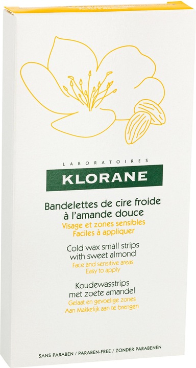 Image du produit Klorane Bandelettes de cire froide - Visage et zones sensibles (1600 ml, 6 x, 25 g)