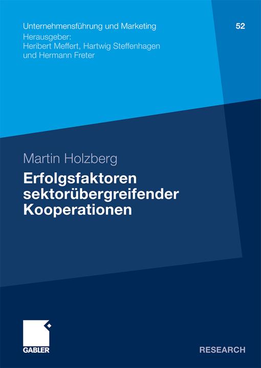 Produktbild Erfolgsfaktoren sektorübergreifender Kooperationen (Deutsch, Martin Holzberg, 2009)
