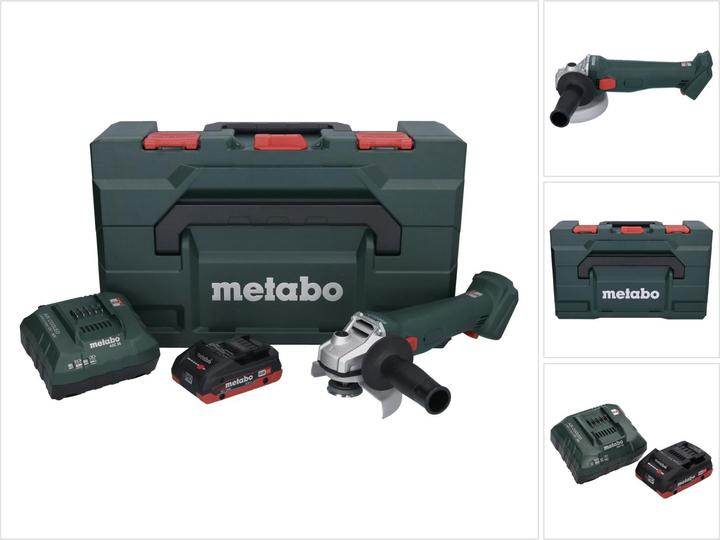 Actual product image Metabo W 18 L 9-125 Battery angle grinder 18 V 125 mm + 1x battery 4.0 Ah + charger + metaBOX (125 mm)