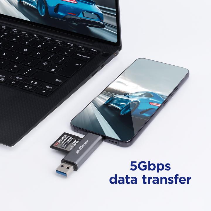 Produktbild Lecteur Dual Slot SD-Micro SD USB-A et USB-C