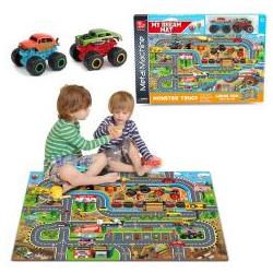 Lena, Zerbino, Fussmatte mit Strassenmuster 120x80cm + Federn (120 x 80 cm)