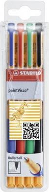 Produktbild STABILO pointVisco Tintenroller (Grün, Rot, Blau, Schwarz, 4 x)