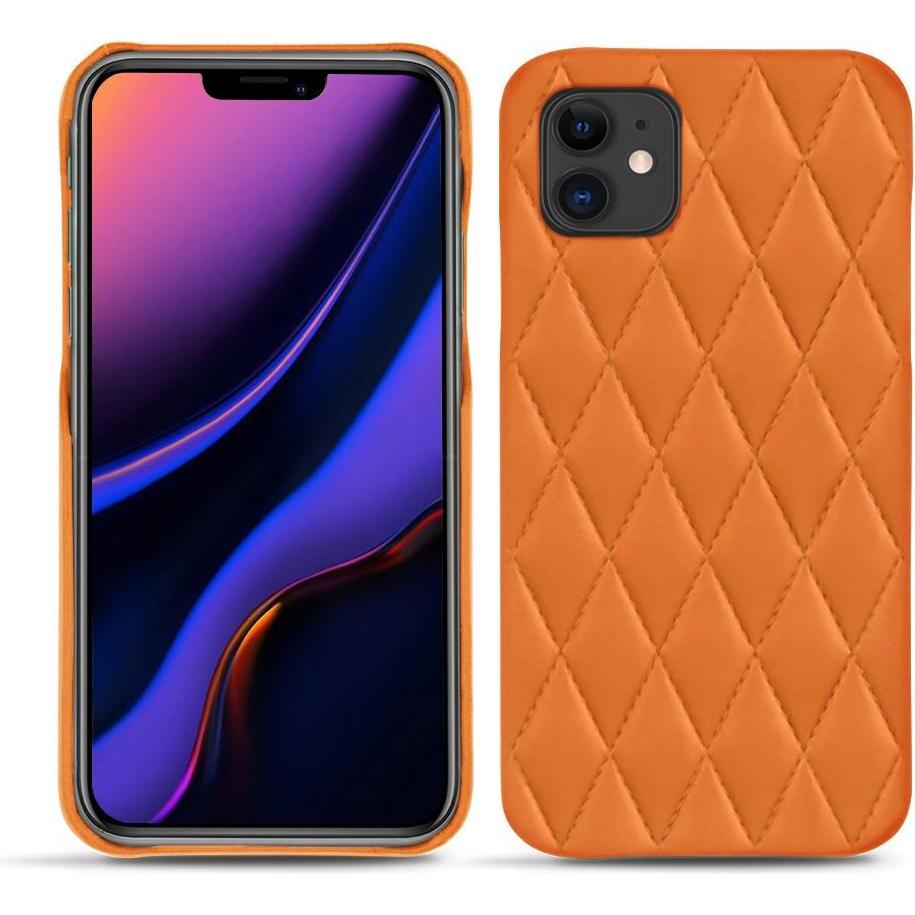 Noreve Lederschutzhülle (Apple iPhone 11), Smartphone Hülle, Orange